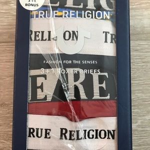 True Religion men’s cotton Boxer Briefs 4 pack L